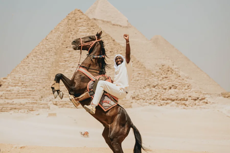 Horseback Ride in the Desert with Pyramid Views