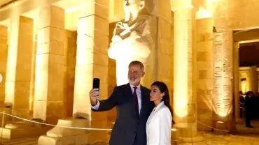 Spanish Royals Visit Egypt: King and Queen of Spain in the Presence of Queen Hatshepsut